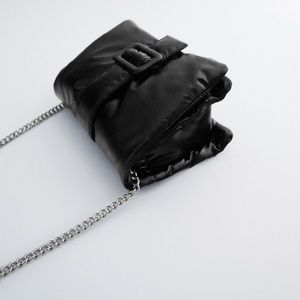 Quilted Buckle Crossbody Bag